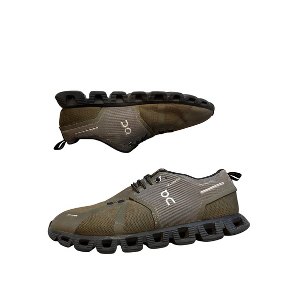 On Running Cloud 5 Men Olive Green Athletic Shoes Size 7.5